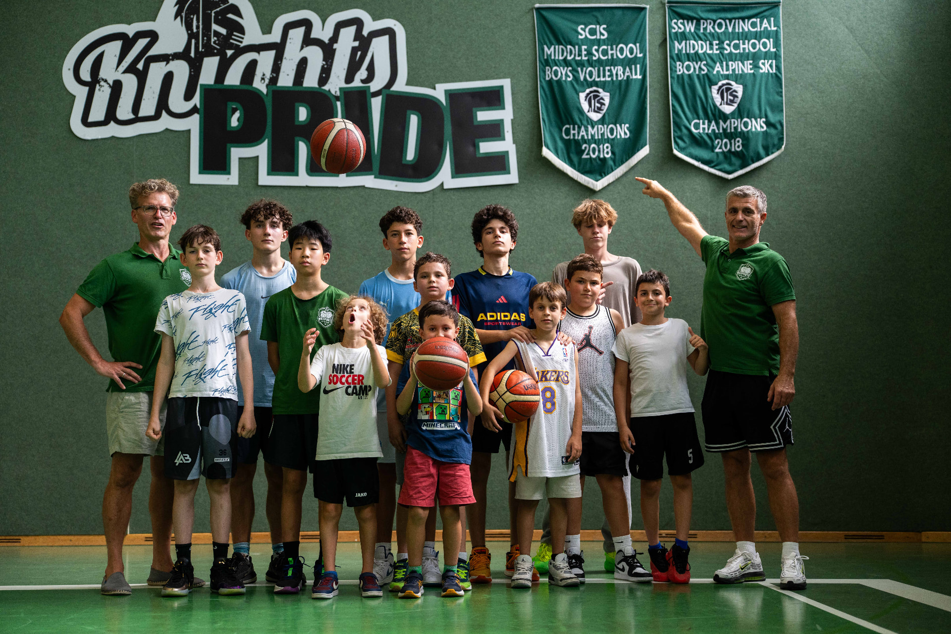 WeSports Academy youth basketball players and coaches at AIS Vienna